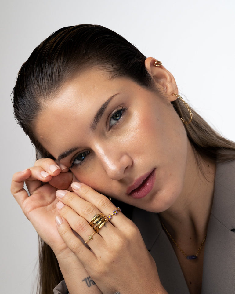 Anillos - Anillo golden crystal - Everyday jewels to inspire | TAGSS