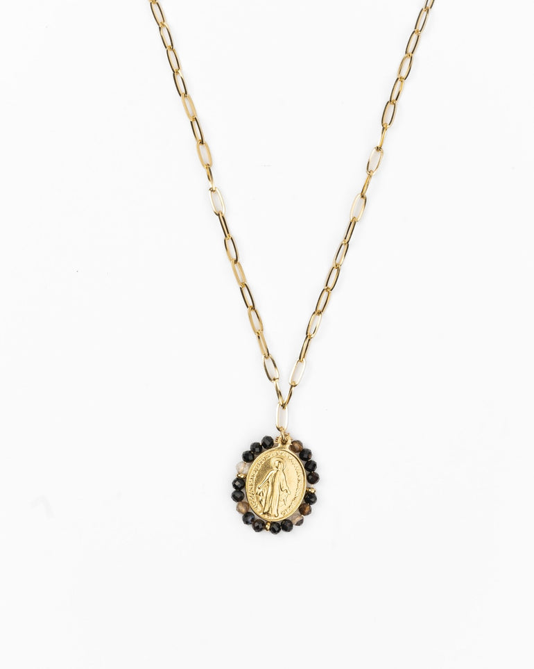Collares - Collar black virgen María - Everyday jewels to inspire | TAGSS