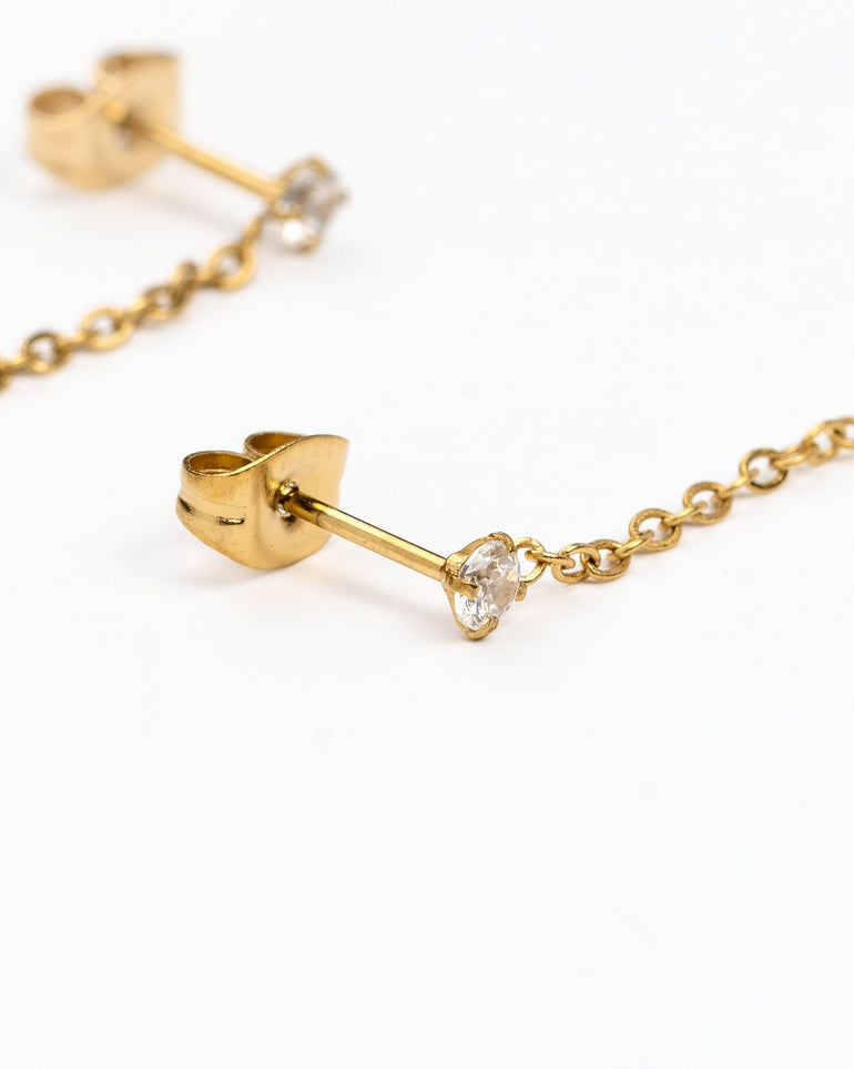 Pendientes - Pendientes golden double stud - Everyday jewels to inspire | TAGSS