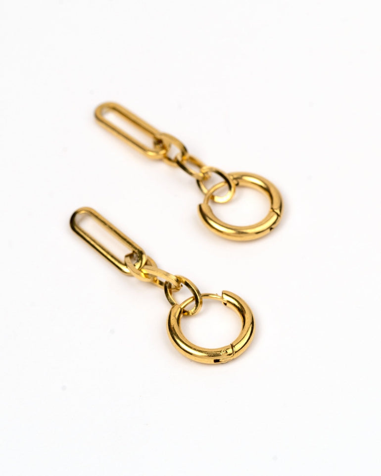 Pendientes - Pendientes golden hoop chains - Everyday jewels to inspire | TAGSS