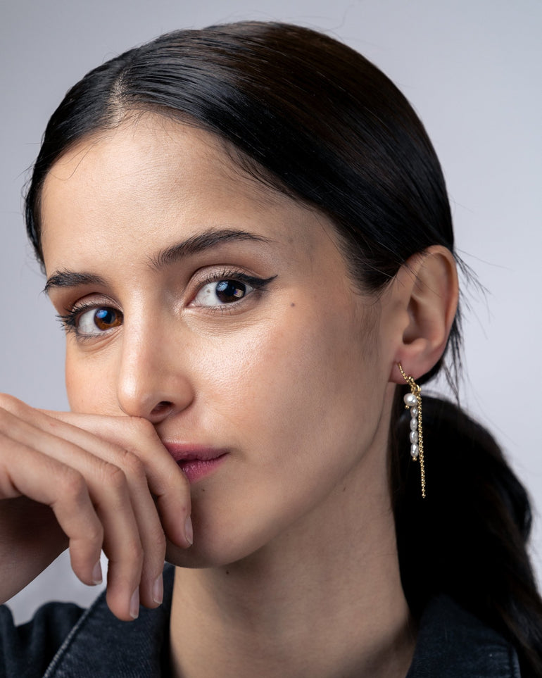 Pendientes - Pendientes golden pearl rain - Everyday jewels to inspire | TAGSS