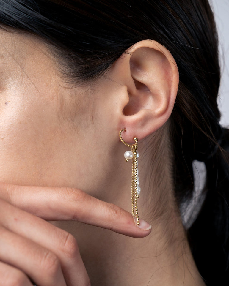 Pendientes - Pendientes golden pearl rain - Everyday jewels to inspire | TAGSS