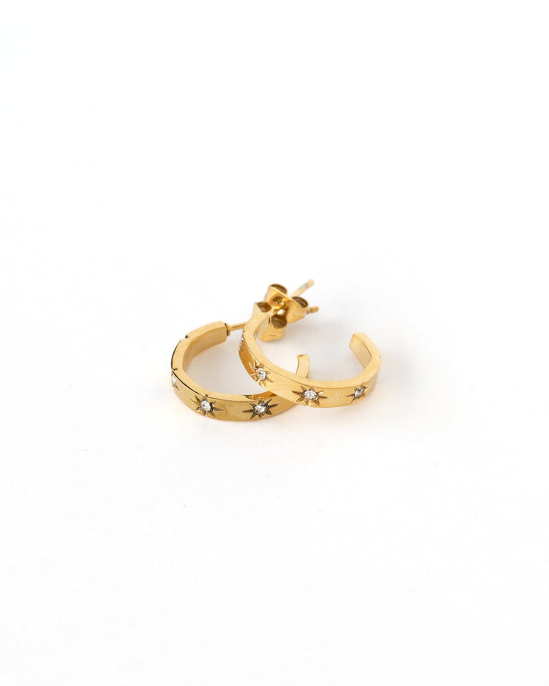 Pendientes - Pendientes golden star hoops - Everyday jewels to inspire | TAGSS