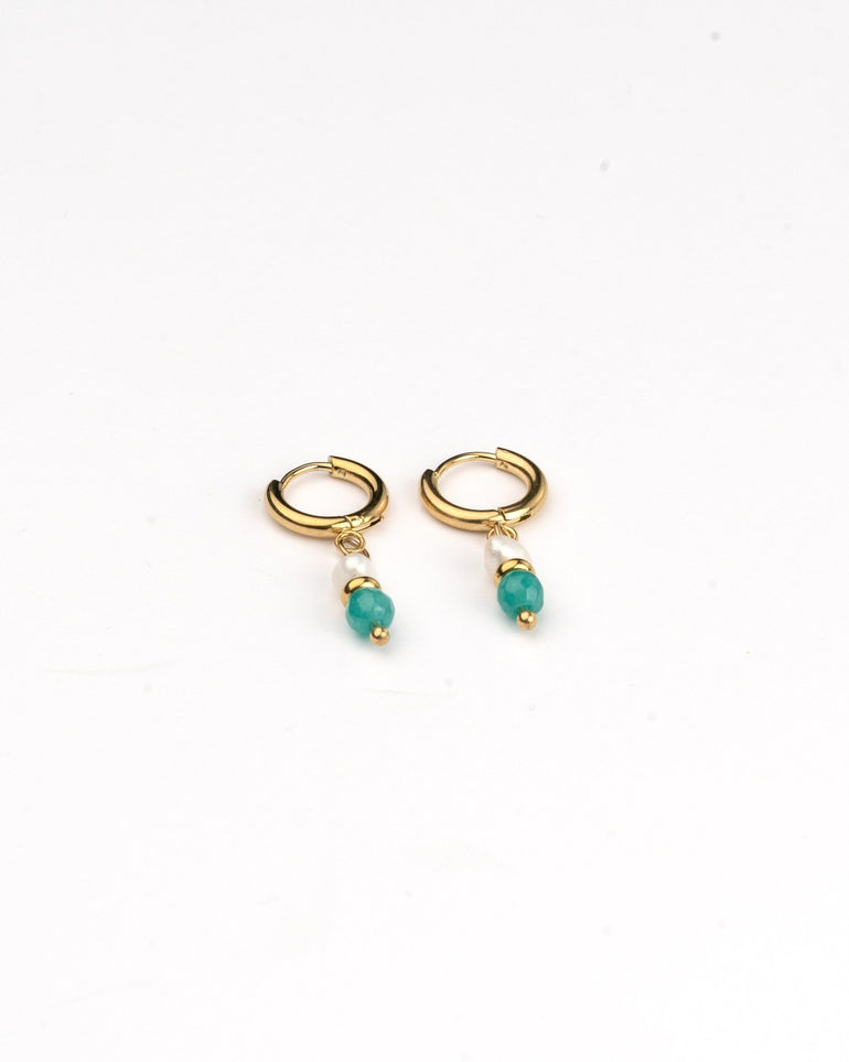 Pendientes - Pendientes green pearl - Everyday jewels to inspire | TAGSS