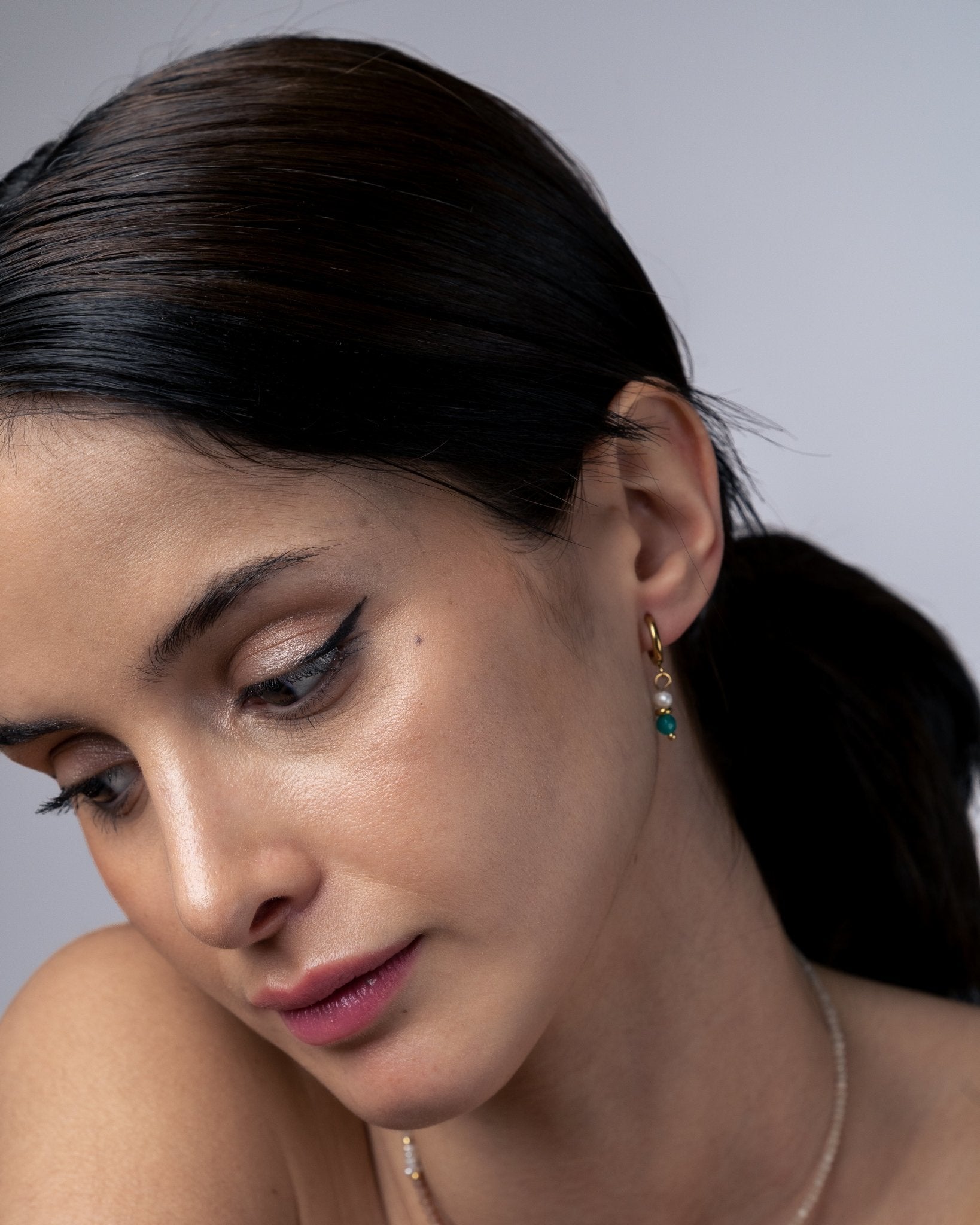 Pendientes - Pendientes green pearl - Everyday jewels to inspire | TAGSS