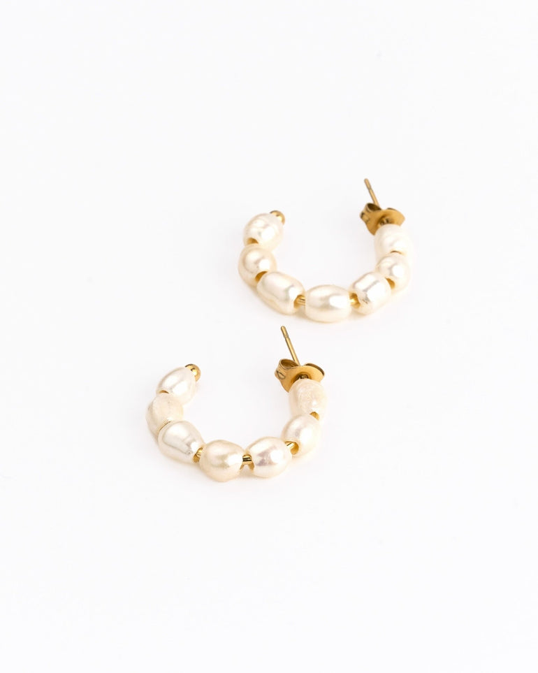 Pendientes - Pendientes pearl hoops - Everyday jewels to inspire | TAGSS