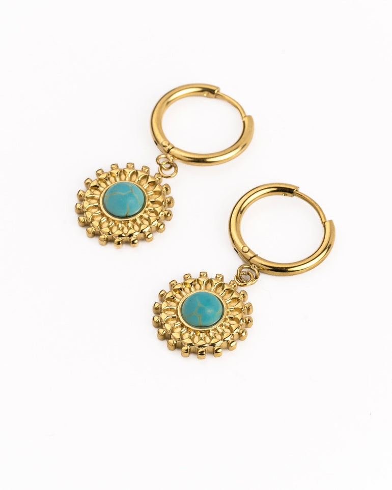 Pendientes - Pendientes turquoise stone - Everyday jewels to inspire | TAGSS
