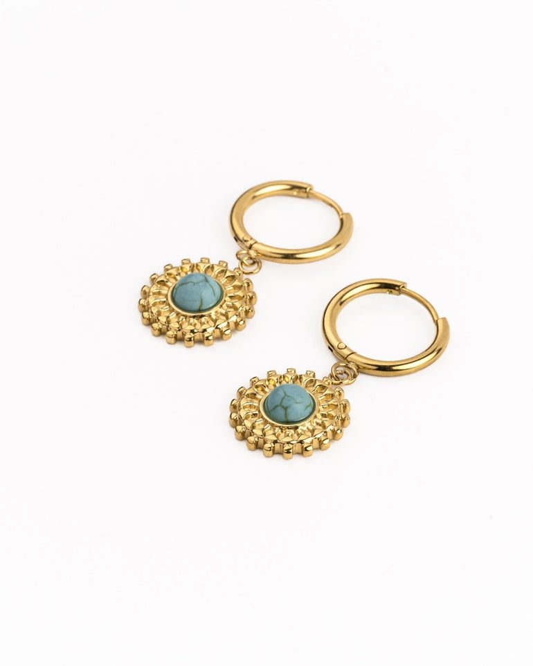 Pendientes - Pendientes turquoise stone - Everyday jewels to inspire | TAGSS