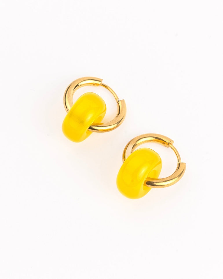 Pendientes - Pendientes yellow circle - Everyday jewels to inspire | TAGSS