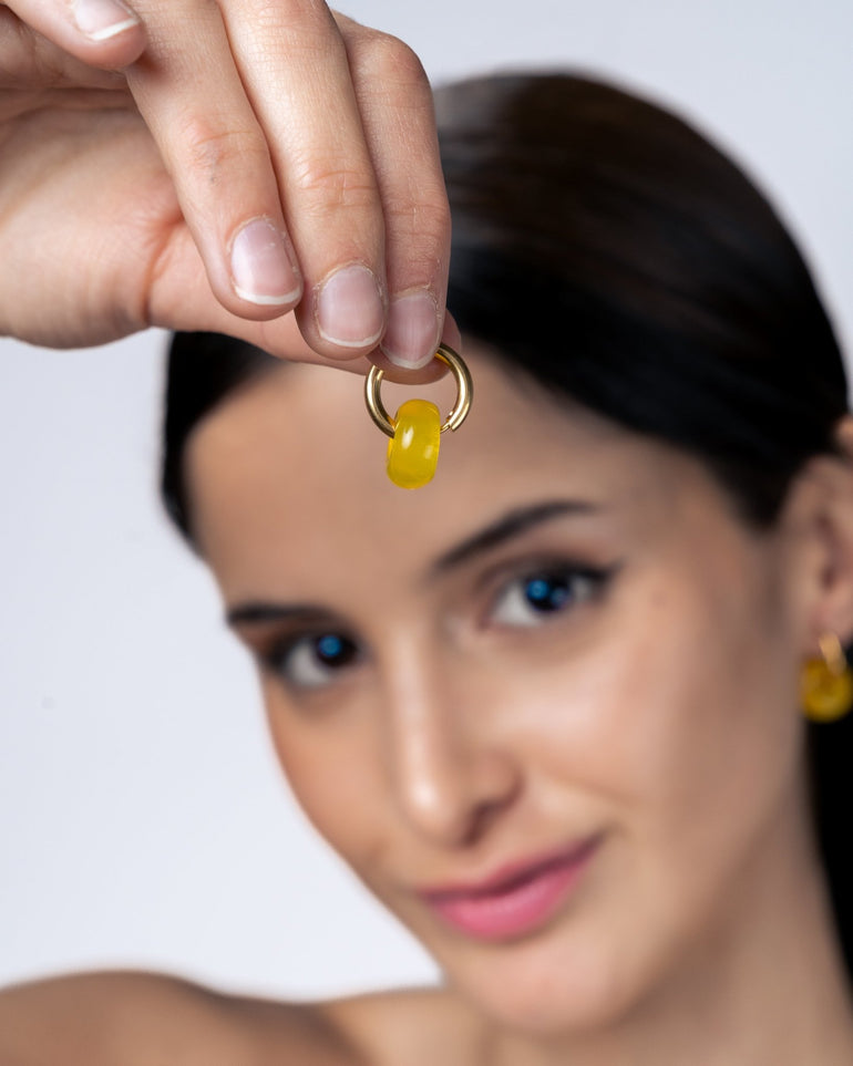 Pendientes - Pendientes yellow circle - Everyday jewels to inspire | TAGSS