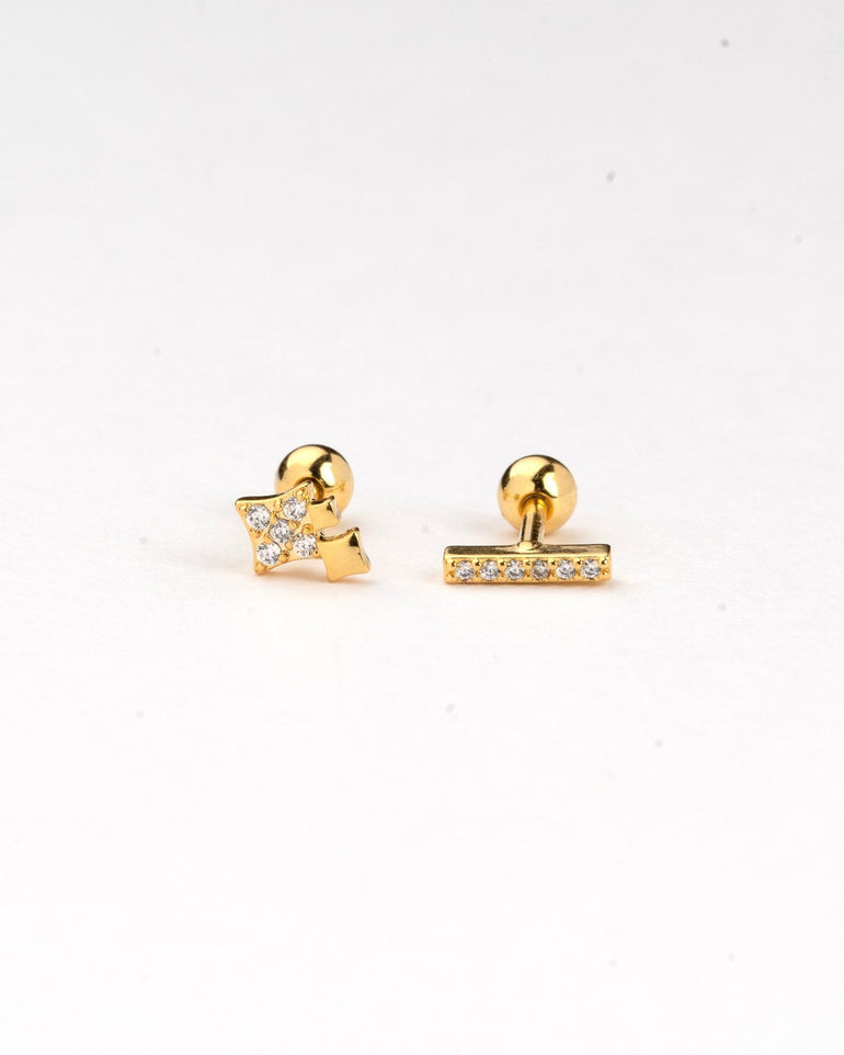 Pendientes - Piercing duo - Everyday jewels to inspire | TAGSS